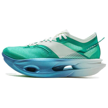 LiNing Feidian 5 ULTRA Superbeng Technology Carbon Plate Beng Fiber Upper Marathon Training Running Shoes Unisex Green White Blue