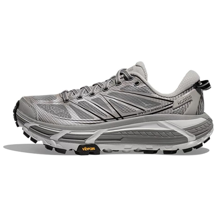 HOKA ONE ONE Mafate Speed 2 Low-Top Running Shoes Unisex Silver Gray