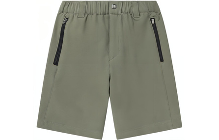 Columbia Kids Solid Logo Embroidered Straight Elastic Shorts Boys Olive