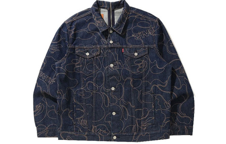 A BATHING APE X Levi's Camo Trucker Jacket