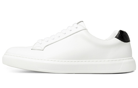 THOM WILLS Casual Versatile White Sneakers Skateboard Shoes Men's White