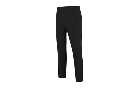 Qiaodan Super Warm Fleece-Lined High-Stretch Pocket Zipper Mid-Rise Straight Leg Versatile Loose Comfortable Simple Commute Outdoor Sports Ski Running Flat Woven Casual Pants Men's Black