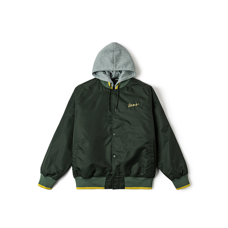 Vans FW25 PADDED Hooded Casual Simple Long Sleeve Jacket Unisex Green