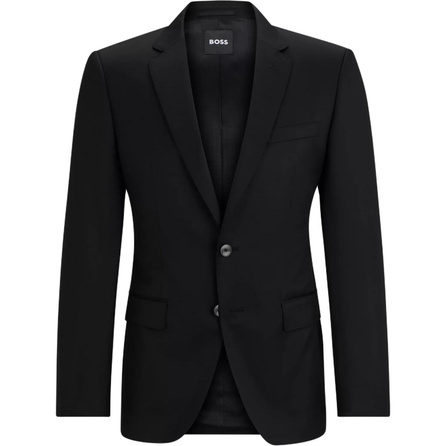 HUGO BOSS FW25 Slim Fit Virgin Wool Gabardine Long Sleeve Suit Jacket Men's