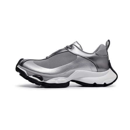 Angelmix Trendy Versatile Street Style Classic Retro Durable Breathable Supportive Height Increase Low-Top Dad Shoes Unisex Gray
