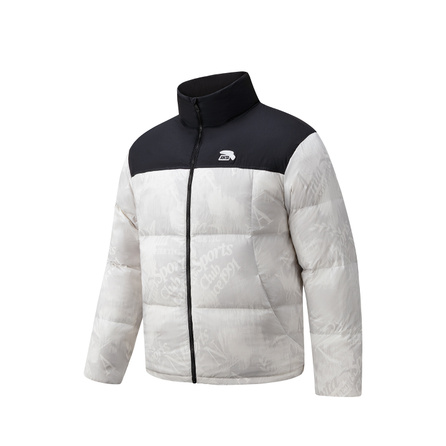 Anta Bread Feather Three-Proof Technology 80 Down Feather Quick Warm Water-Repellent Windproof Stain-Proof Warm Stand Collar Short-Length Commute Versatile Fashion Classic Down Jacket Unisex