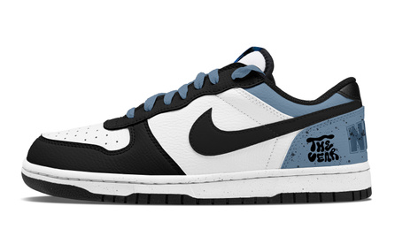 [Custom Sneakers] Nike Big Street Blues Fashion Classic Low-Top Skate Shoes Men's Blue Black