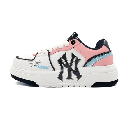 [Custom Sneakers] MLB Chunky Liner Peach Taco PU Fresh Simple Fashion Trendy Korean Style Cute Durable Low-Top Skate Shoes Unisex White