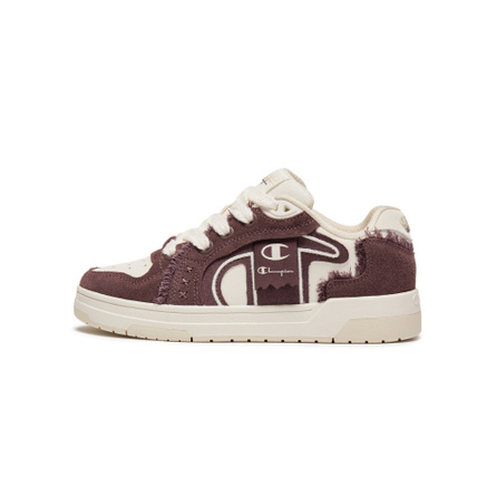 Champion Fabric Synthetic Leather Ribbon Street Skater 1 Versatile Fashion Sports Casual Comfort Balanced Low-Top Skate Shoes Unisex Powder Cocoa/Cream White