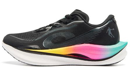 Qiaodan Strong Wind 3.0 Rainbow Physical Exam Test Racing Full-Length Wing-Type Nylon Plate Sport Competition Training Long Short Distance Running Cushioning Slip-Resistant Wear-Resistant Breathable Low-Top Gu TURBO Technology Casual Marathon Training