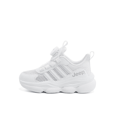 Jeep Cushioning Breathable Lightweight Low-Top Kids' Running Shoes White Kids'