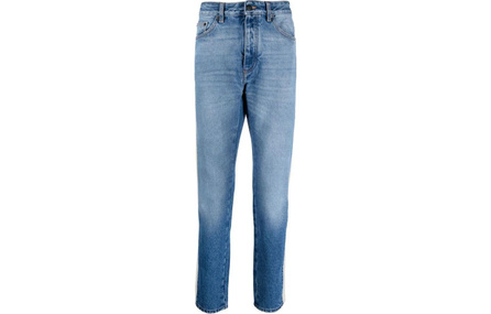 PALM ANGELS Logo Patch Straight Leg Jeans