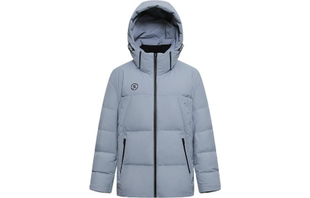 SNOW FLYING Solid Casual Short Detachable Hood Down Jacket Men's