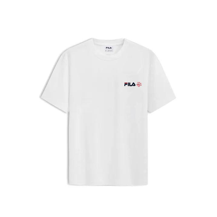 Custom Apparel FILA Summer Logo Hand-Embroidered Letter Italian Style Fresh Minimalist Aesthetic Light Sport Solid T-Shirt Unisex