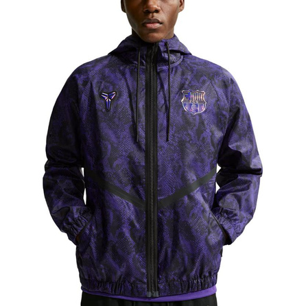Nike FC Kobe Dri-FIT Barcelona Away Hooded Zip Long Sleeve Loose Jacket Coat Men's