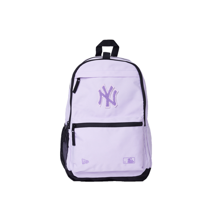 New Era MLB Logo Bag Series New York Yankees Student Travel Large Capacity Backpack Fabric Backpack Unisex Lavender