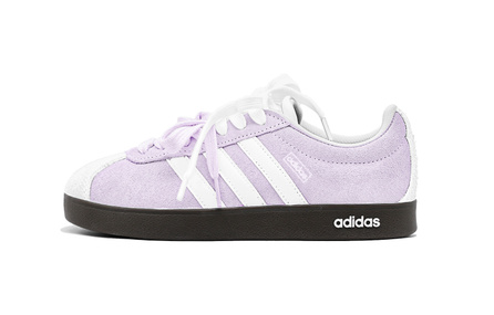 [Custom Sneakers] adidas neo VL Court 2.0 Star Tide Light Purple Miu Style Preppy Romantic Gift Classic Double Shoelaces Ballet Style German Training Simple Versatile Low-Top Skate Shoes Unisex Dreamy Purple