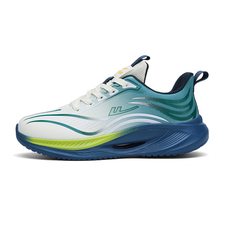 Warrior Leather Simple Classic Sports Commute Versatile Comfortable Shock-Absorbent Durable Lightweight Height-Increasing Low-Top Casual Training Long-Distance Sprint Fitness Test Running Shoes Men's Beige Navy Blue