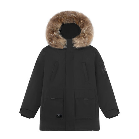 Jeep Extreme Cold Solid Color Versatile Outdoor Windproof Insulated Parka with Detachable Hood Unisex