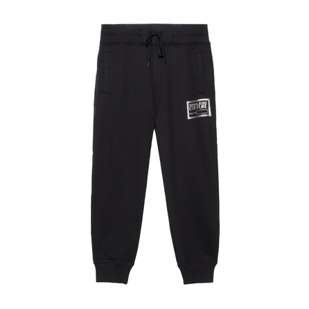 VERSACE JEANS COUTURE FW23 Letter Print Elastic Drawstring Casual Pants Men's Black
