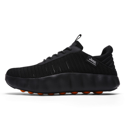 Jeep Summer Lightweight Foot Massage Slip-On Soft Sole Walking Shoes Synthetic Leather Fabric Breathable Low-Top Casual Shoes Men's