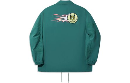 LI-NING OG SLICK Collaboration Back Print Loose Casual Jacket Unisex Dark Forest Green