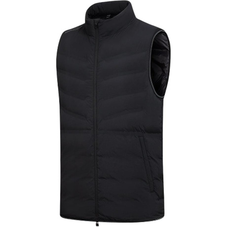 Saucony WOOOLLY Comfortable Skin-Friendly Versatile Warm Sport Outdoor Casual Classic Solid Color Stand Collar Zip Puffer Vest Unisex Black