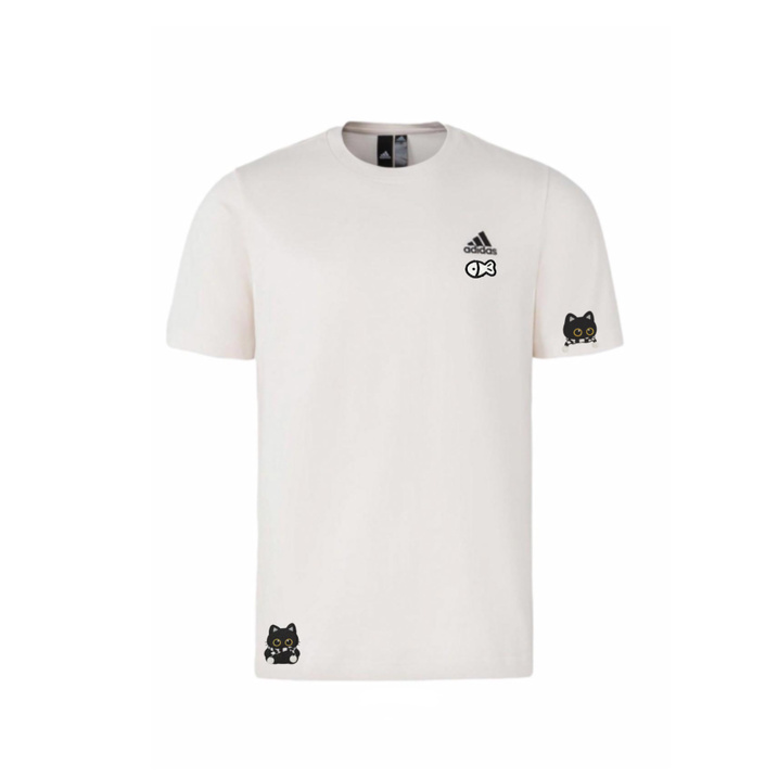 [Custom Apparel] adidas MUST HAVES Cat Diary Comfort Round Neck Short Sleeve T-Shirt Unisex