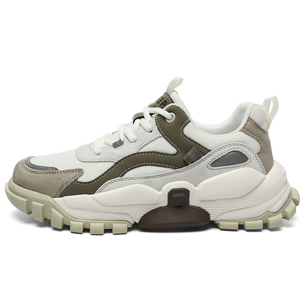 JEEP SPIRIT Chunky Sneakers Men Low-Top Dark Forest Green