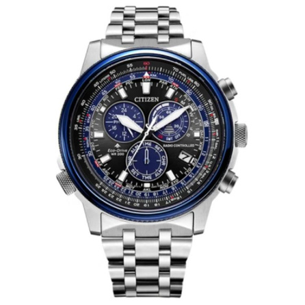 CITIZEN Water-Resistant Sport Business Casual Eco-Drive Quartz Movement Stainless Steel Strap Japanese Korean Watch Men's Black Dial