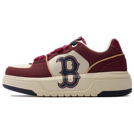 MLB Chunky Liner Anti-Slip Wear-Resistant Low-Top Skateboard Shoes Unisex Burgundy