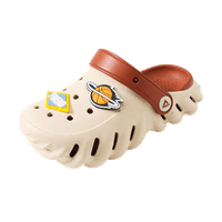 Peak Summer Kids' Casual Versatile Simple Chunky Sole Outdoor Beach Heightening Fashion Sandals Clogs Unisex Коричневый цвета хаки