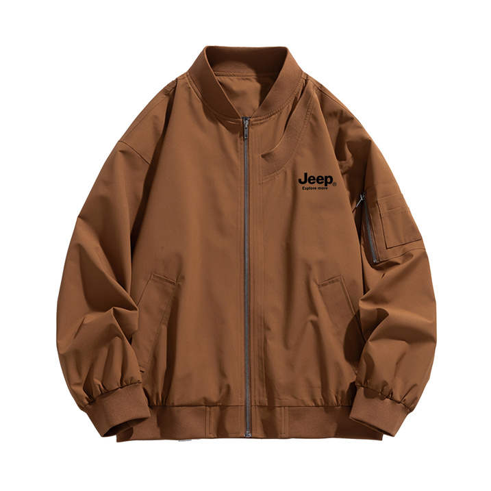 Jeep American Retro Edgy Bomber Casual Loose Jacket Versatile Cargo Jacket Unisex