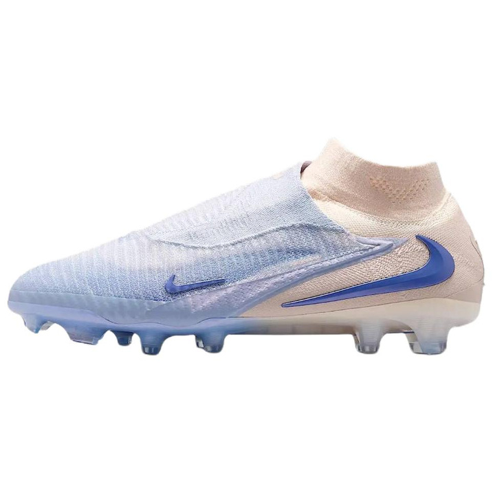Nike Phantom 6 Elite LV8 Comfortable Fit Cushioning Breathable Lightweight Football Shoes Unisex Light Blue Cream