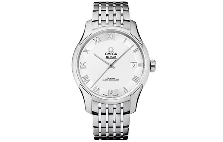 OMEGA De Ville HOUR VISION Automatic Mechanical Movement 100m Water Resistant Men's Watch Swiss Made 41mm Silver Dial Stainless Steel Bracelet