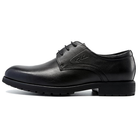 Satchi Cowhide Leather Business Commute Comfort Versatile Casual Shoes Men's Black