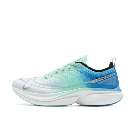 Xtep Integrated Molding 3rd Gen Comfort Sport Wear-Resistant Support Low-Top Training Long-Distance Running Test Exam Running Shoes Men's White Turquoise Blue