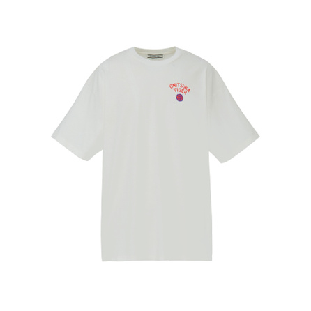 Onitsuka Tiger OVERSIZED GRAPHIC T Comfortable Casual Simple Printed Short Sleeve T-Shirt Unisex White