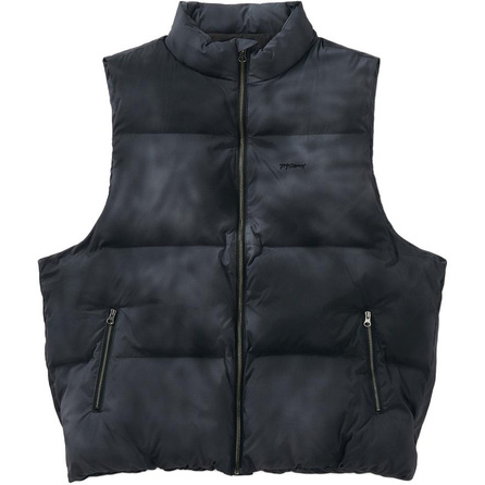 714STREET American Vintage Solid Color Stand Collar Zipper Vest Unisex