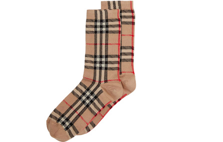 Burberry Checked Socks 'Archive Beige'