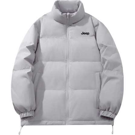 Jeep Casual Series Simple Basic Windproof Warm 90% Large Duck Down Hooded Waterproof Puffer Jacket Unisex