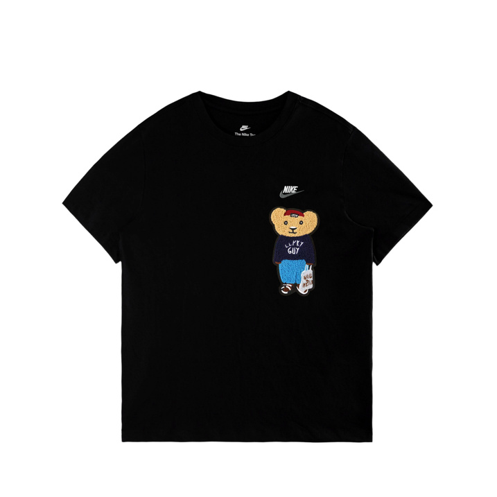 Custom ApparelNike Sportswear Club Casual Bear Animal Bear Embroidery Patch Sports Simple Round Neck Short Sleeve T-Shirt Unisex