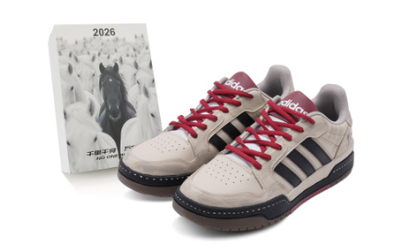 Custom Sneakers adidas neo Entrap 'Gallant Youth' CNY Year of the Horse Graffiti Deconstructed Low-Top Skate Shoes Unisex Beige Black