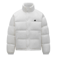 CLIMAX VISION Zip-Fly Water-Repellent 90% Down Letter 3D Embroidery Retro Windproof Classic Thickened Warm Cold-Resistant Short Puffer Jacket Unisex белое