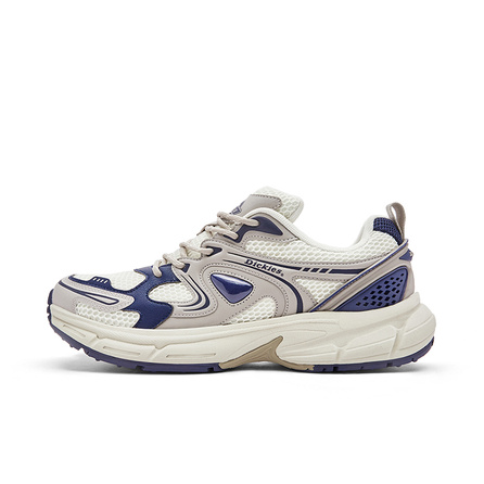 Dickies Synthetic Leather Parisian Premium Classic Retro Fashion Comfort Low-Top Dad Shoes Men's White Blue Grey