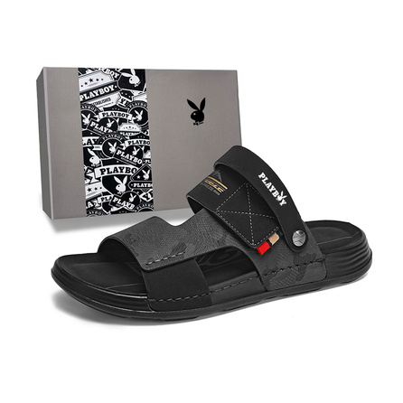 Playboy Microfiber Leather Retro Classic British Style Design Light Luxury Fashion Indoor Outdoor Dual-Wear Creek Trekking Water Crossing Driving Commute Daily Casual Comfortable Versatile Lightweight Soft Sole Anti-Slip Wear-Resistant Outer Wear Breathab