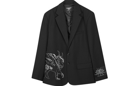 Boy London FW21 American Retro Mythical Beast Embroidered Blazer Unisex Black