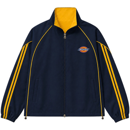 Dickies Fashion Trendy Brand Classic Brand Logo Print Stand Collar Cardigan Loose Casual Preppy Style Versatile Jacket Coat Men's