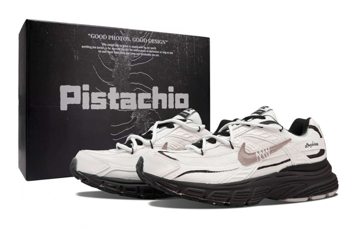 Custom SneakersNike Initiator White Night Prelude Gender-Neutral Thick Sole Heightening Mesh Personalized Black and White Simple Low-Top Casual Trail Running Shoes for Urban Commute Men's Beige