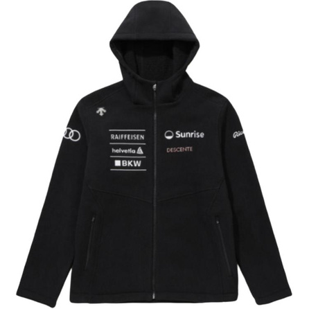 DESCENTE SWISS SKI Series Logo Letter Hooded Zip Long Sleeve Jacket Coat Unisex